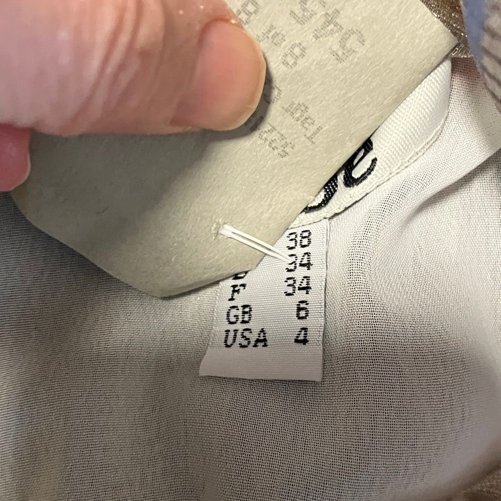 Plaid and Cream Sleeveless Dress by CHLOE sz 4 - Picture 6 of 7